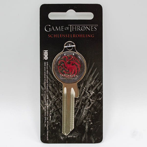 Haus Targaryen von Drachenstein: Schlüsselrphling mit Wappen des Hauses mit dem dreiköpfigen Drachen