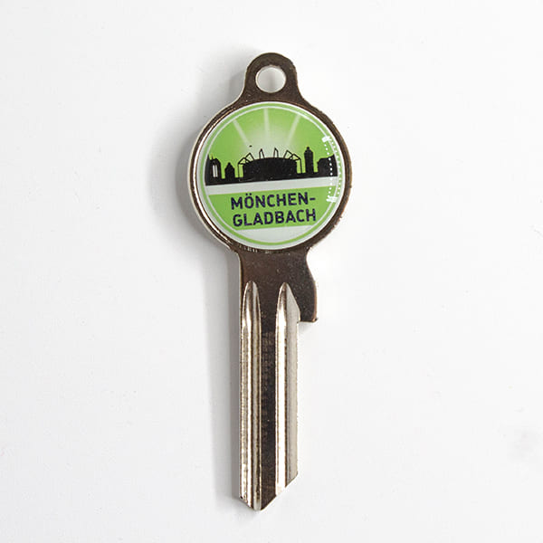 Ihr neuer Schlüssel mit dem Wahrzeichen von Mönchengladbach - bei Keys & More: Schlüsselrohlinge von Städten